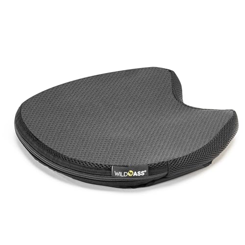 Wild Ass Saddle Lite - Motorcycle Air Gel Seat Pad, Ergonomic Air-Adjusting Cushion with Straps, Universal Fit for Ultimate Comfort & Relief, Cool Flow Motorcycle Accessory for Long Rides - Black - style: Lite