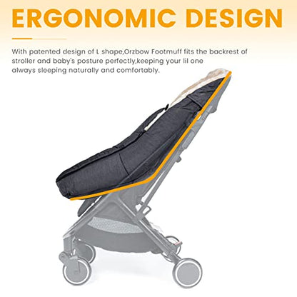 Orzbow Stroller Footmuff, Universal Baby Bunting Bag, Weather-Proof Blanket - color: Dark Grey