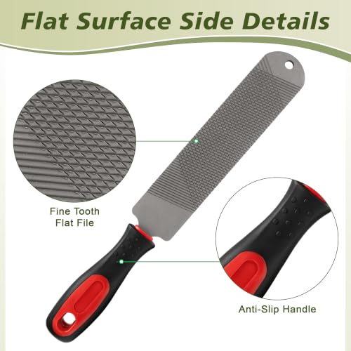 2PCS 15.6inch Double-Side Hoof Rasp File with Long Handle
