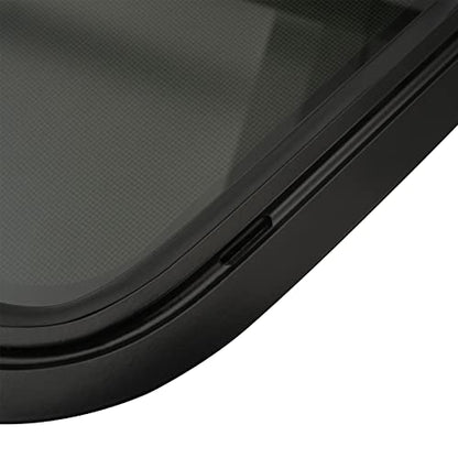 24" W X 20" H RV Window Horizontal RV Windows Privacy RV Replacement Window Stable Sliding Windows Black Universal Rectangular RV Windows With Trim Ring for Teardrop Cargo Horse Trailer Marine Camper - color: 24" W x 20" H