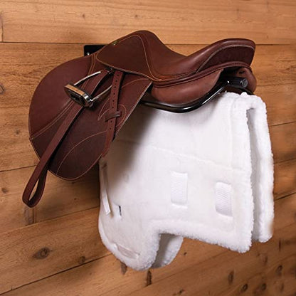 EASY-UP Saddle Rack with Pad Bar for Horse Enthusiast | Heavy-Duty Saddle Rack Wall Mount | Western & English Saddle Rack | Keeps Tack Organized - style: Mounted Rack w/Single Pad Rack - 2 Pack