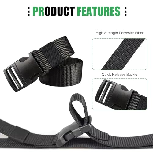 Car Battery Tie Down Strap, 39 Inch Adjustable Quick Release Buckle Battery Hold Down, Nylon Webbing Straps with Plastic Carabiner, Universal for Cars, SUVs, Boats, Luggage & Outdoor Sports