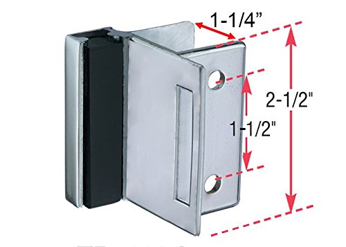 Harris Hardware TP5110‑B Cast Chrome Zamac Inswing Door Strike for 1‑1/4"