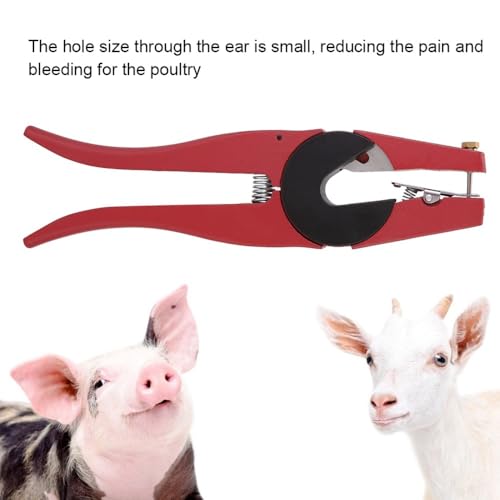 Aluminum Alloy Ear Tag Applicator Plier – Ergonomic Livestock Tagger for Pigs, Sheep, Goats with Non-Slip Grip and Quick-Release Needle