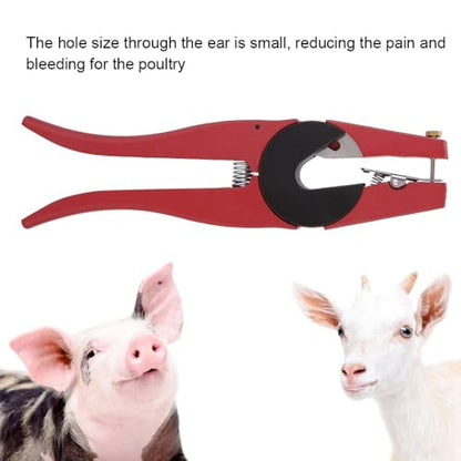 Aluminum Alloy Ear Tag Applicator Plier – Ergonomic Livestock Tagger for Pigs, Sheep, Goats with Non-Slip Grip and Quick-Release Needle