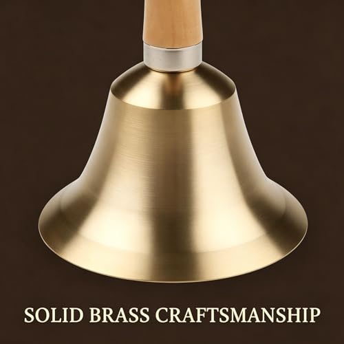 2 Pack Super Loud Solid Brass Hand Call Bell, 3.15 Inch - size: 2 Pack - 3.15 inch