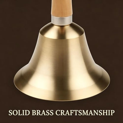 2 Pack Super Loud Solid Brass Hand Call Bell, 3.15 Inch - size: 2 Pack - 3.15 inch