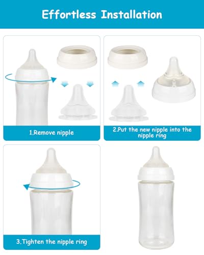 Silicone Nipple for Pigeon Baby Bottle, Size M, Medium Flow, 3m+, 6 Count - color: 3 months +, M, 6 Count