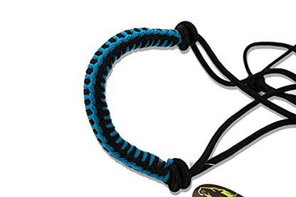Southwestern Rope Halter and Lead with Designer Braided Nose Band Equine - color: Black & Turquoise