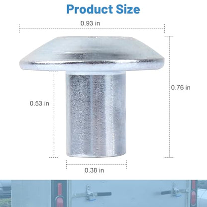 Fuoequl Trailer Hasp Bolt Kit, for Trailer Cam Action Hasp 8 pcs - style: Trailer Hardware Nuts
