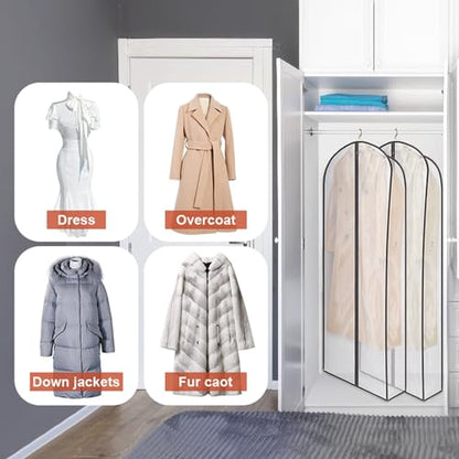 Zilink Fur Coat Storage Bags Dress Bags for Gowns Long 60 in, 2 Pack - size: 60"-2pcs