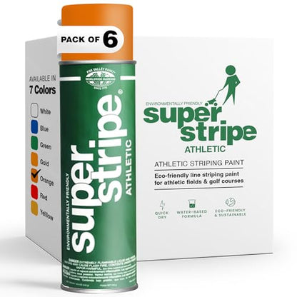Fox Valley Athletic Field Striping Paint 18 oz Pack of 6, Orange - color: Athletic Hot Orange