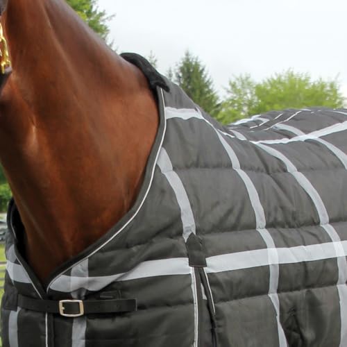 Country Pride Highland 1200D Lightweight Stable Blanket (78, BlackPlaid) - color: BlackPlaid, size: 78