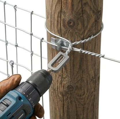 Wire Twister Tool for Drill, Wire Nut Twister Knotter 2pcs Fence Wire Steel Rebar Tying Tool with 6mm Hex Shank, Electric Drill Wire Twister for Fencing Rebar Tying Garage Door Spring Winding (#9+#11)