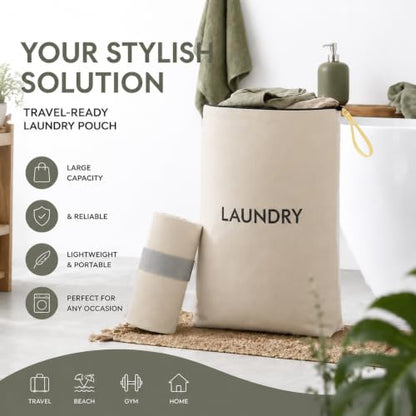 23.6" x17.3" Dirty Clothes Bag for Traveling and Camping