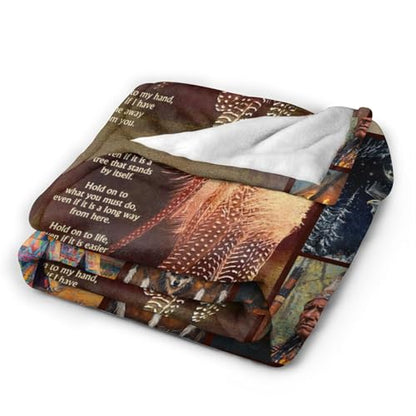 Native Indian Throw Blanket Native American Gifts for Boys Girls Women Men Plush Cozy Flannel Fleece Fuzzy Party Blankets 50"X40" - color: Native, size: 50"x40"