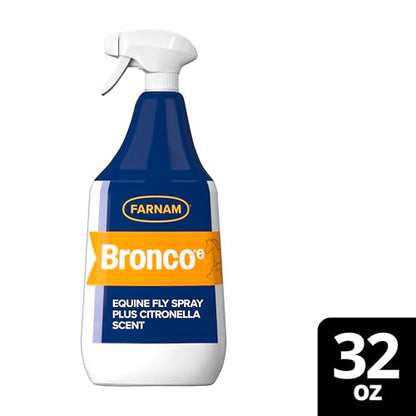 Farnam Broncoe Fly Spray Plus Citronella for Horses, Dogs & Premises, 32 oz - size: 32 fl oz