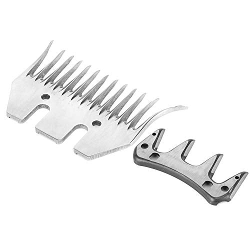 Stainless Steel Sheep Clippers Blade High Hardness Replacement Shearing Cutter for Sheep Goat Animal Grooming with 9T 13T Straight Curved Blade Options (13-Tooth Curved (+ Swing)) - size: 13-tooth curved blade (+ swing blade)
