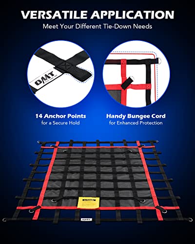 OMT 6x4.8ft Heavy Duty Cargo Net for Truck Bed & SUV, 1100lb Capacity - size: 6 x 4.8 ft.