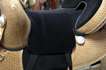 HILASON Western Anti Slip Grip Horse Saddle Seat Cover Black - size: Large