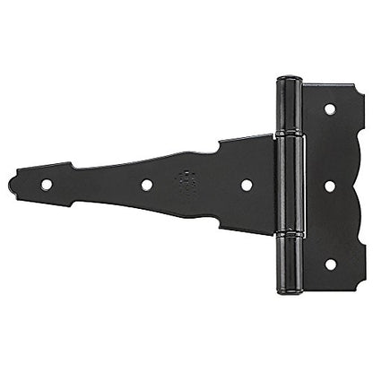 National Hardware Ornamental T-Hinge, 6 in, Hot-Rolled Steel, Black - size: 6 Inch