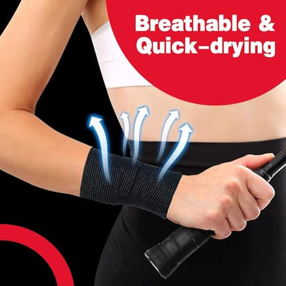 AZEN 120 Pack Self Adhesive Bandage Wrap Black, 2" X 5 Yards Black Athletic Tape, Vet Wrap, Ankle Tape, Cohesive Bandage Wrap - color: Black, size: 2IN - 120Pack