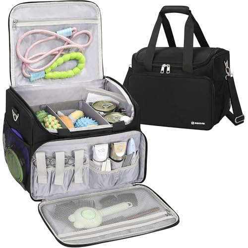 TANTO Dog Grooming Vacuum Bag, Extra Large Pet Tool Bag with Compartments