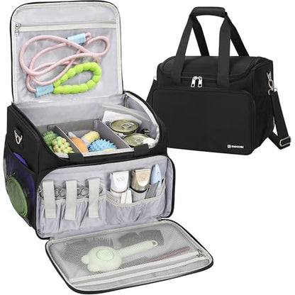 TANTO Dog Grooming Vacuum Bag, Extra Large Pet Tool Bag with Compartments
