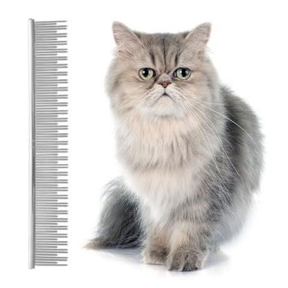 Eye Envy ProGlide 6" Cat Comb. Deshedding and Detangling Comb. Removes undercoat, shedding hair, tangles and knots. Prevents matted fur. Gentle rounded pins of two lengths