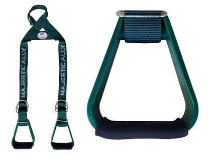 Majestic Ally Nylon Overlay Adjustable Heavy Duty Padded Youth Stirrup - color: Hunter Green