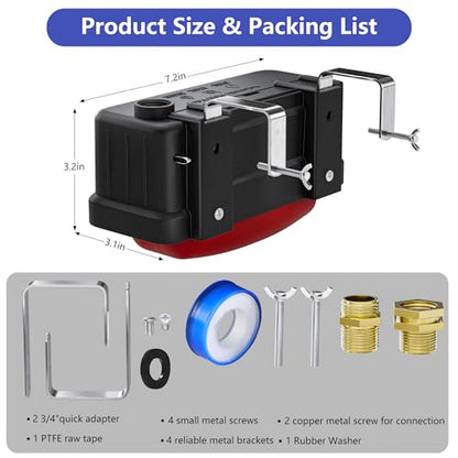 Water Trough Float Valve for Stock Tank – Includes 3/4" Hose Connectors, PTFE Tape & Mounting Kit – Water Level Control for Livestock Waterer, Poultry, Cattle, Goat, Horse, Pond (Float Valve-2PCS) - style: Float Valve-2PCS