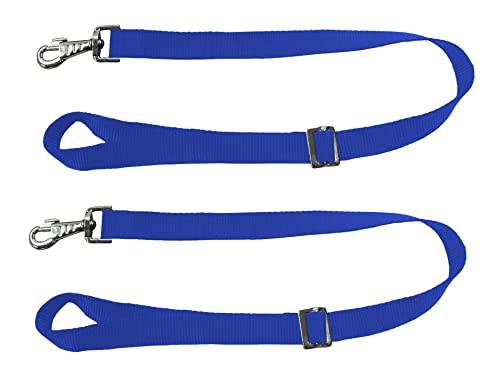 Adjustable Pair of Nylon Replacement Straps for Slow Feed Hay Bags (Royal Blue) - color: Royal Blue