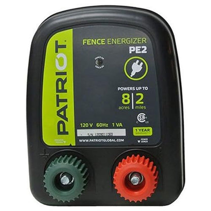 Patriot PE2 Electric Fence Energizer Plus 250-Feet Made in U.S.A. 17 Gauge Spool Aluminum Wire - Electric Fence Chargers for Livestock - Electric Fence Kit