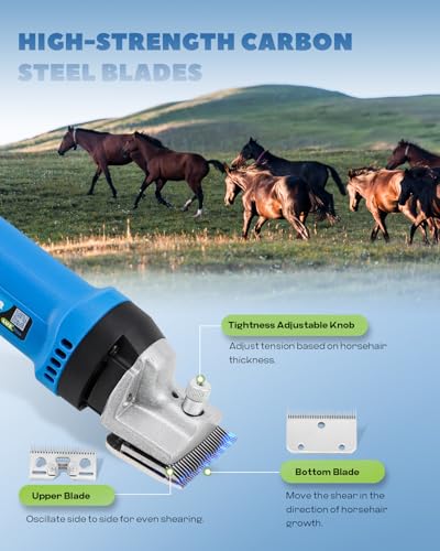 Horse Clippers 690W 28000RPM, with 6 Speed Adjustable