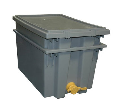 Mann Lake Plastic Uncapping Tank, Gray, Honey Gate Included