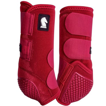 Classic Equine Flexion by Legacy2 Support Boots, Front (Crimson, Small) - color: Crimson, size: Small