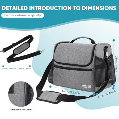 Pet Travel/Grooming Supplies Organizer Carry Bag - Compatible with Oneisall/Neabot Dog Grooming Vacuum, Large Capacity - Bag Only (Gray) - color: Gray
