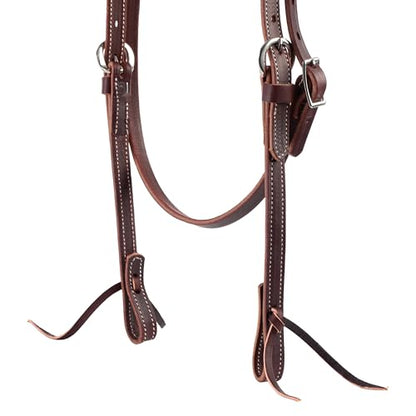 Weaver Leather Latigo Leather Browband Headstall,Burgundy