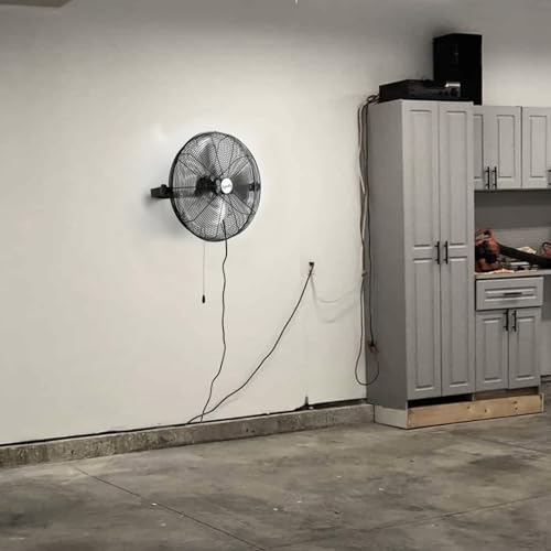 hykolity 4300 CFM 18 inch Industrial Wall Fan, 3-Speeds High Velocity Wall Mount Fan with Sealed Motor, Heavy Duty Metal Barn Fans for Shop, Garage, 2 Pack - size: 18 inch