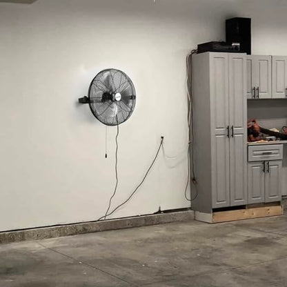 hykolity 4300 CFM 18 inch Industrial Wall Fan, 3-Speeds High Velocity Wall Mount Fan with Sealed Motor, Heavy Duty Metal Barn Fans for Shop, Garage, 2 Pack - size: 18 inch