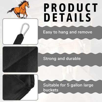 Paterr 2 Pcs Horse Feed Bag Water Bucket for Horse Trailer Accessories