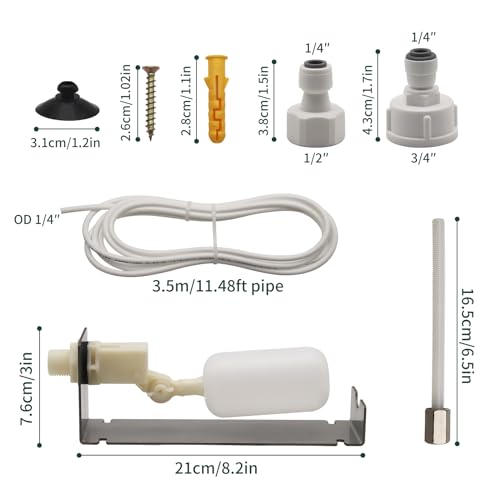 Auto Water Fountain Fill System Float Valve Kit Adjustable Arm Outdoor