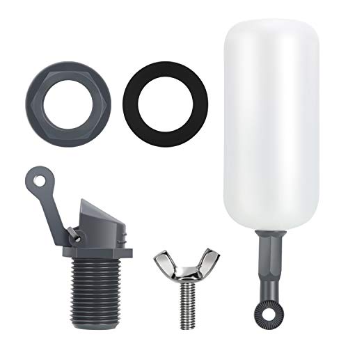 Meekoo 2 Pack Float Ball Valve 1/2 Inch Autofill Float Valve | Male Straight Thread Automatic Float Valve, Livestock Trough Pond Aquarium, Maintains Level Prevents Overflow, Adjustable Arm