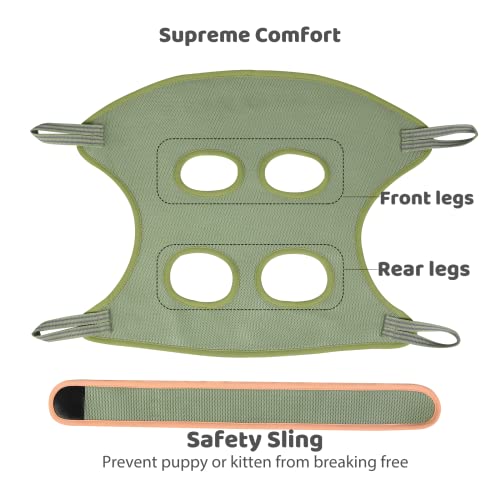 Guzekier Cat Grooming Hammock Harness for Cats, Cat Nail Clipper - size: XXS+ (Suitable for 5-8lbs)