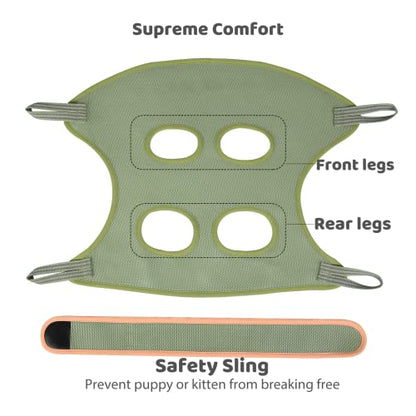 Guzekier Cat Grooming Hammock Harness for Cats, Cat Nail Clipper - size: XS（Suitable for 8-12lbs）