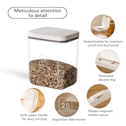 LivLab Mker 5-10 lb Airtight Dog Food Storage Container, White - color: (D981)-4.5L