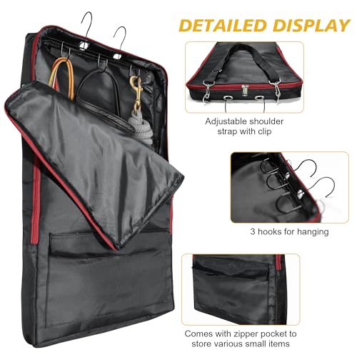 Asooll Horse Bridle Bag,Bridle/Halter Bag with 3 Prong Tack Rack
