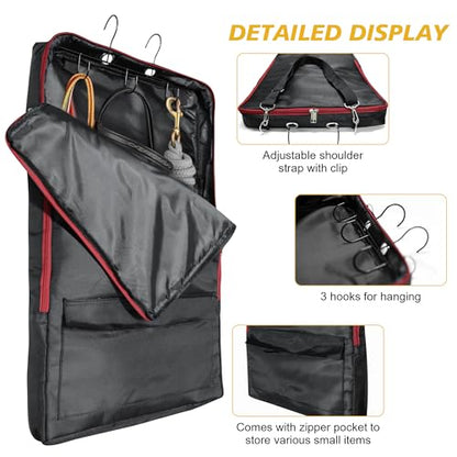 Asooll Horse Bridle Bag,Bridle/Halter Bag with 3 Prong Tack Rack