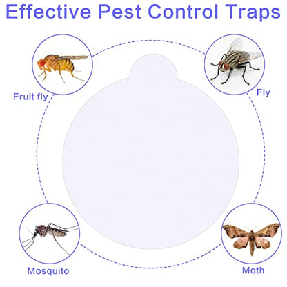 Qualirey 144 Sheets Refill Glue Boards Mosquito Trap Indoor Flea Trap Refills Fly Glue Boards Discs Indoor Insect Trap 4.33 Inch Fits Most Models Mosquito Killer Lamp
