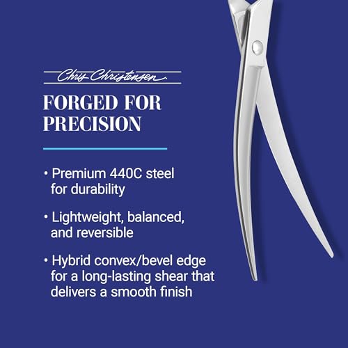 Chris Christensen Classic Series 7.5 in. Curved Dog Grooming Shears, Groom Like a Professional, Convex blade, Any Skill Level, Made From 440C Japanese Steel - size: 7.5 inch Curve